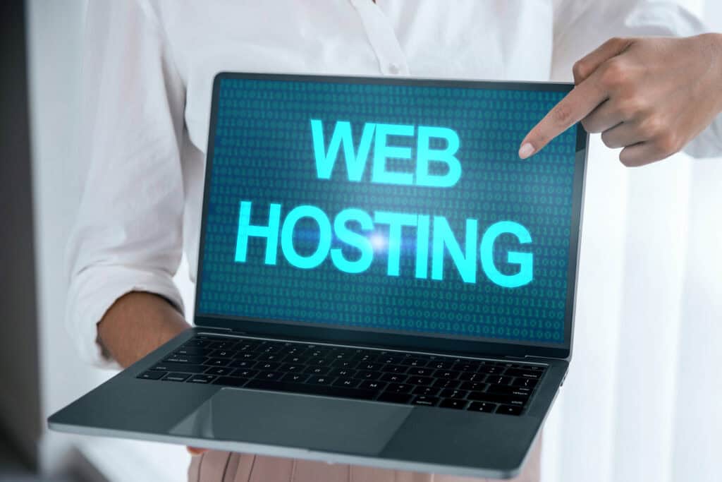 Responsive website design shown on mobile and desktop devices.